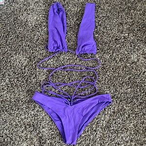 Zara Purple Strappy Bikini